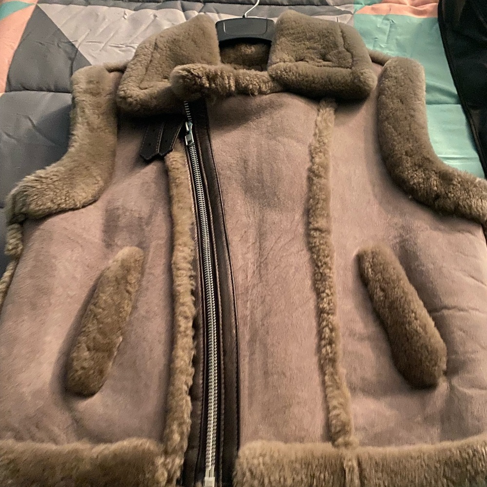 Gray Sheepskin vest